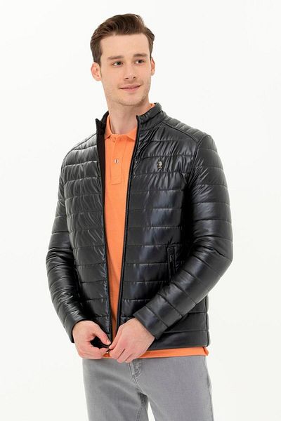 U.S. Polo Assn. Мъжко тъмносиньо кожено яке