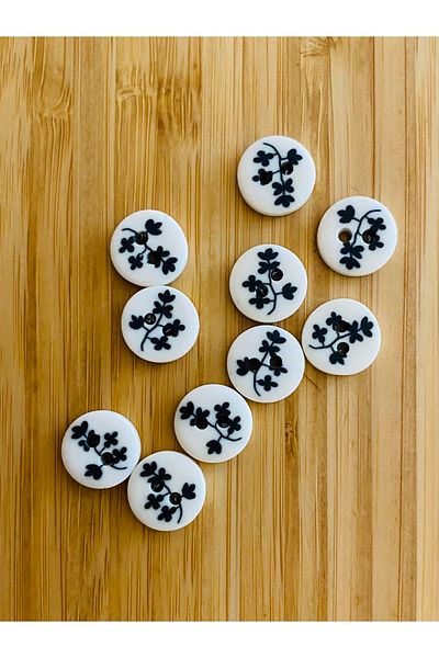 Kartopu Patterned Soft Button 13 mm 10 Pkt. Color: Clover.
