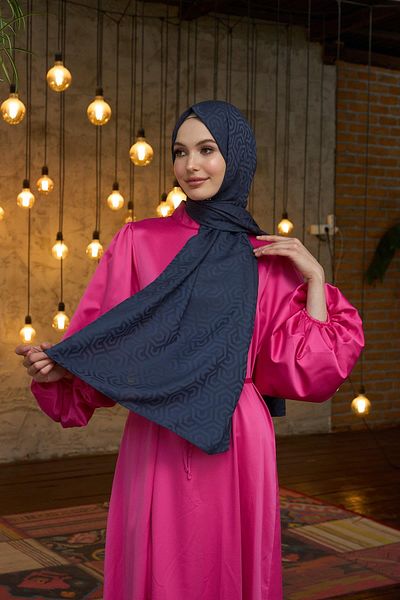 İpekhan Anthracite Silky Jacquard Shawl - Summer Sparkle Collection 9013-27