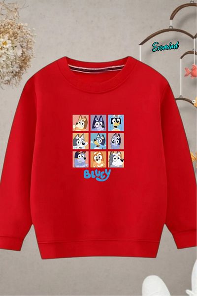Evomind Children's Printed Crew Neck Sweatshirt
