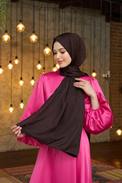 İpekhan Yaz Işıltısı Koleksiyonu İpeksi Jakar Şal Acı Kahve 9015-01