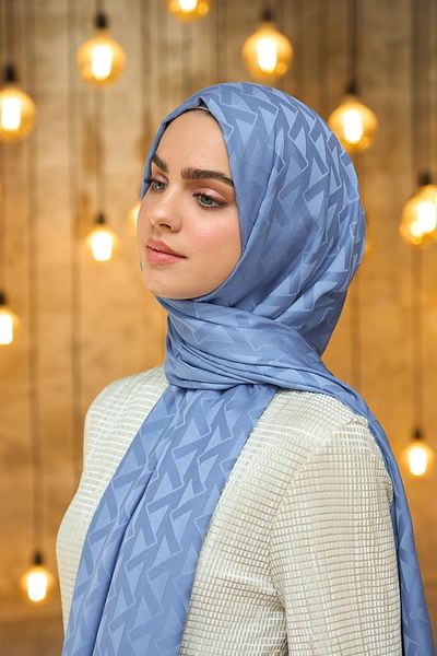 İpekhan Şal jacquard mătăsos albastru - Colecţia Summer Sparkle 9014-16
