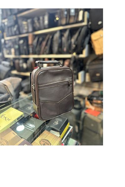 Trg Polo Genuine Leather Men's Hand and Shoulder Bag with Brown Case