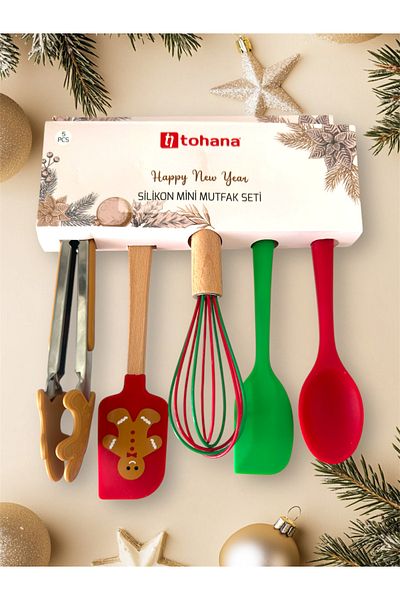 vanilinkitchen Happy New Year Silicone Mini Kitchen Set - 5 Pieces