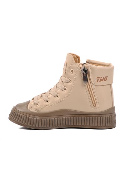 WALKWAY Orion-P Beige-Mink Παιδικά Μποτάκια με Γούνα Εσωτερικά