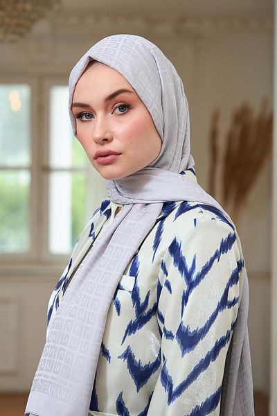 İpekhan Summer Luminosity Collection - Μεταξένιο, Ζακάρ και Ασημένιο Σάλι 9016-16