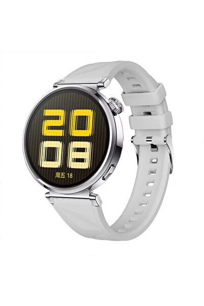 Sneezy Huawei Watch GT5 41mm İle Uyumlu Prism Metal Tokalı Soft Yumuşak Silik...