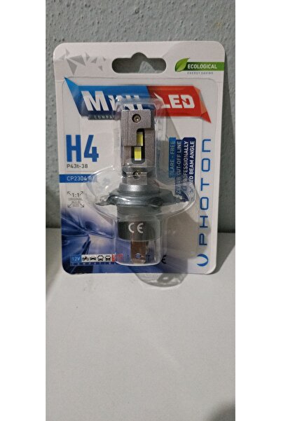 Photon H4 Mini COMPACT  Led Oto Ampul Photon 2li Set 2ADET