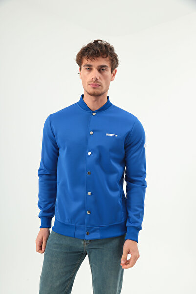 grand coco Чоловічий однотонний патчворк-піджак з ґудзиками, довгими рукавами та принтом літер