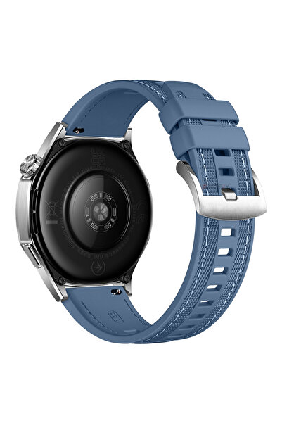 Sneezy حزام سيليكون منسوج أنيق مع مشبك معدني وتفصيل خياطة متوافق مع ساعة Huawei Watch GT5 Pro مقاس 46 ملم