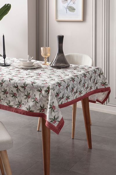 SWITA Seria de lenjerie de rață premium Kukina - 155x250cm Față de masă pentru sufragerie rezistentă la pete