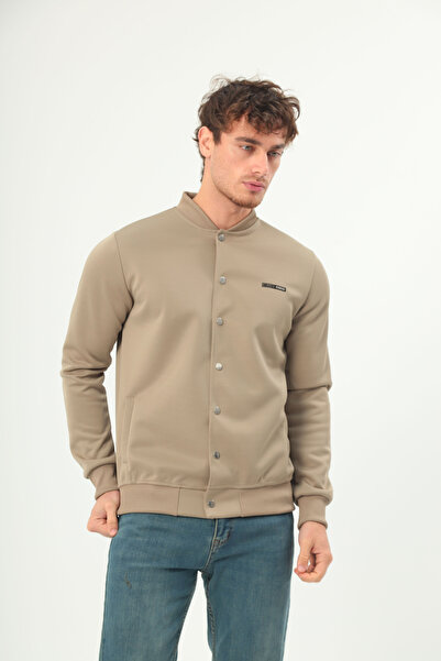 grand coco Чоловічий однотонний патчворк-піджак з ґудзиками, довгими рукавами та принтом літер