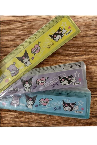 nihonwosekai 1Pcs Sanrio Kuromi My Melody Anime Ruler 15cm