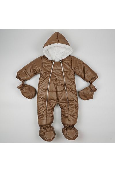 MAİBELLA Non-Marking Cotton Winter Romper for Baby Boys and Girls - Water and Cold Proof, Hooded Astronaut Cosmonaut