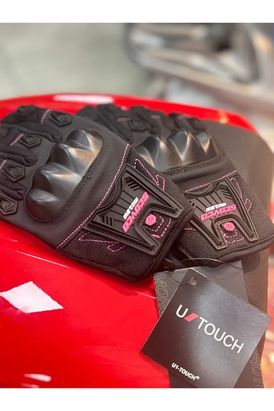Scoyco Women's Summer Motorcycle Gloves Mc-12W (Black -Pink)