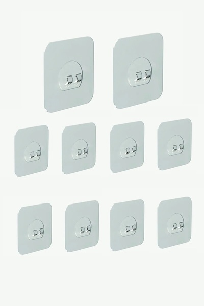 EHA HOME Yedek 10 Adet Yapışkanlı Sticker Kendinden Yapışkanlı Kancalı Yapışk...