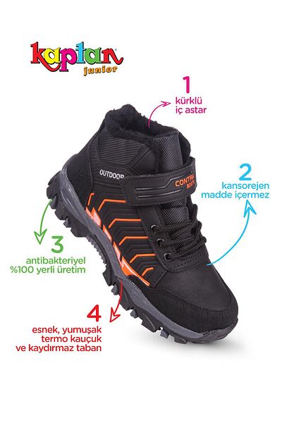 KAPTAN JUNIOR Boy's Boots - Furry Traking, Pctre 500 Model