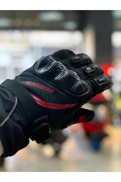 Scoyco Mc83 Winter Motorcycle Gloves (Black-Red)