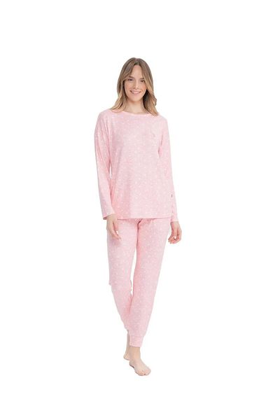 U.S. Polo Assn. LICENȚĂ POLO SUA ȚESătură moale țesătură GULER DE CREAȚĂ CU MÂNECĂ LUNGĂ Costum de pijama pentru femei