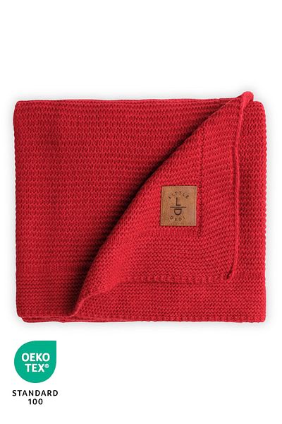 Next Baby Little Dedi Alina Knitted Baby Blanket, Soft Lightweight Swaddle Blanket, Red 80X100 cm