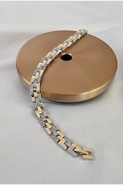 AKSESUARIM Zircon Stone Wire Model Stylish, Non-Tarnishing, Antiallergic, Vip Bracelet (with Extension Apparatus)