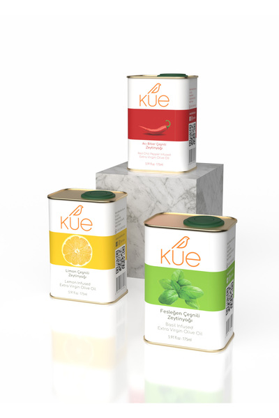 KUE OLIVE OIL Kue Üçlü Çeşnili Natürel Sızma Zeytinyağı 175ml x 3
