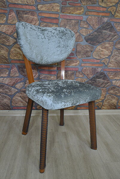 kılıfteks Grey Velvet Apple Chair Cover