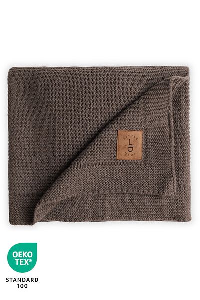 Next Baby Little Dedi Alina Knitted Baby Blanket, Soft Lightweight Swaddle Blanket, Brown 80X100 cm