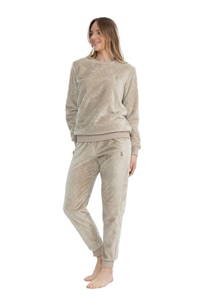 U.S. Polo Assn. Γυναικείες πιτζάμες Fleece με μακρυμάνικη λαιμόκοψη με απαλή υφή με άδεια US POLO