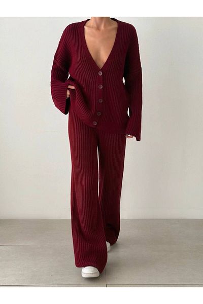 Melike Bakar Boutique Oversize Corded Knitwear Set