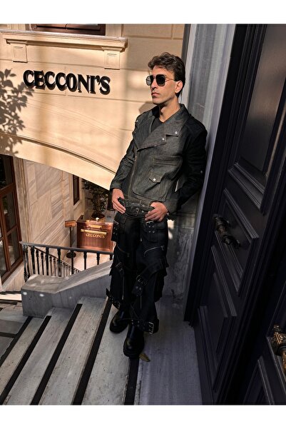 Rheme And Fons Siyah Denim Erkek Ceket