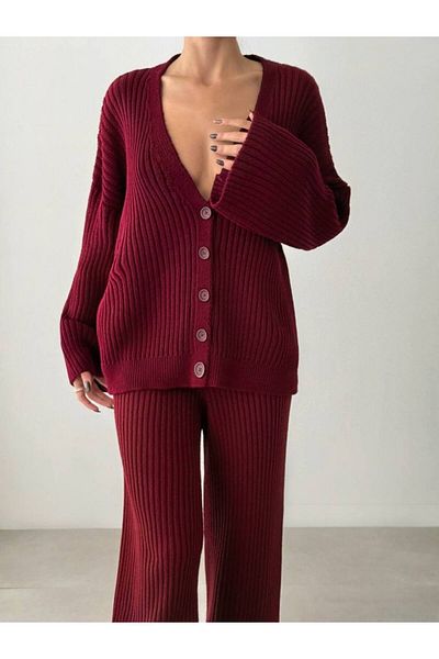 Melike Bakar Boutique Oversize Corded Knitwear Set