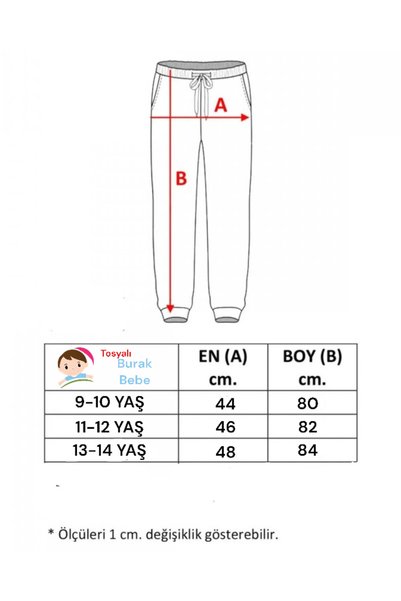 Tosyalı Burak Bebe Children's Cotton Padded 3 Thread Unisex Double Pocket Single Bottom Tracksuit