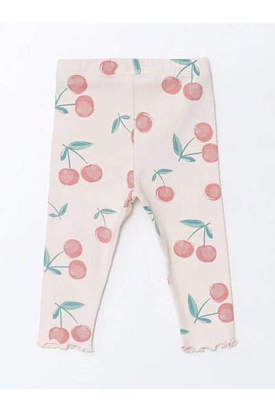 LC Waikiki Lcw Baby Ecru Baby Girl Leggings with Elastic Waist 2 Pcs