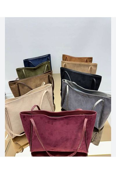 Trg Polo Suede Corded Casual Women's Hand & Shoulder Bag