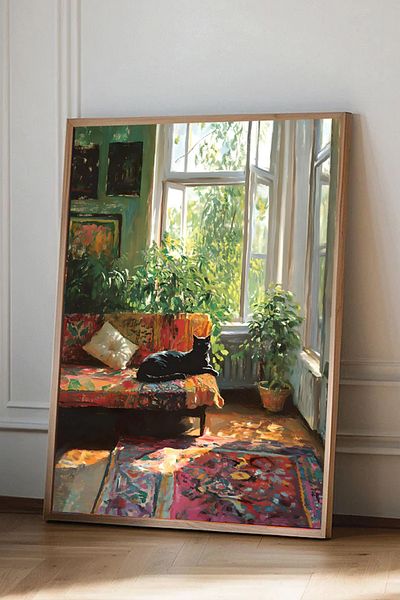 Taranist Αφίσα Matisse Cat Fauvism Cat Θετική διακόσμηση δωματίου