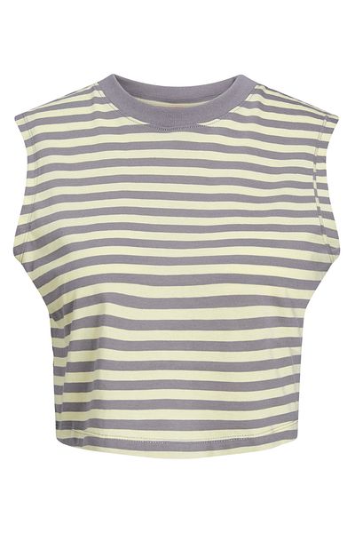 Jack & Jones Crop Top cu dungi Alvira pentru damă - Decolteu