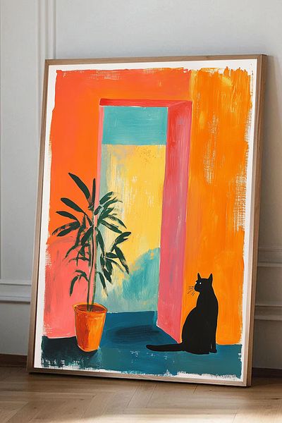 Taranist Poster Matisse Style Cat Fauvism