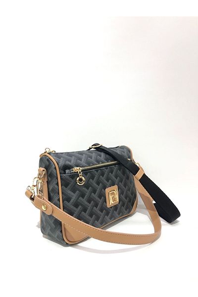 Piedra Black Mink Color Faux Leather Material Long and Short Strap Postman Shoulder New Season Women's Handbag