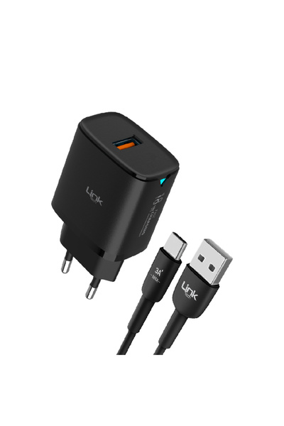 Linktech C303 18w Auto Id Type-c Kablolu Şarj Aleti Set