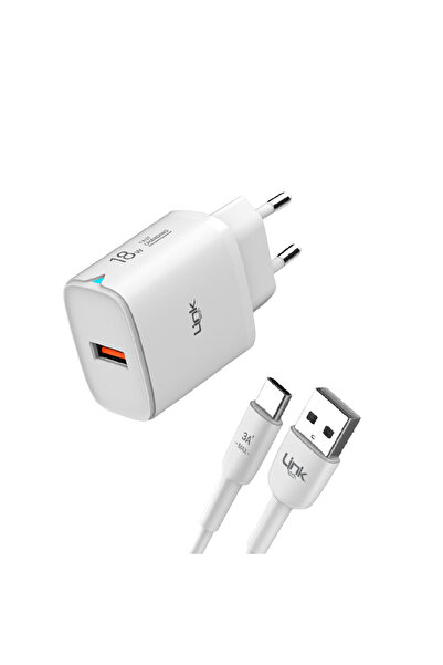 Linktech C303 18w Auto Id Type-c Kablolu Hızlı Şarj Aleti Set