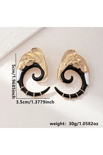 Dgt Luxury 14 K Altın Kaplama Boho Fildişi Detaylı Dikkat Çeken Küpeler