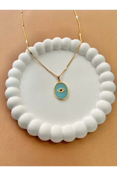 Alexis Carrel Medallion Eye Evil Eye Enamel Necklace