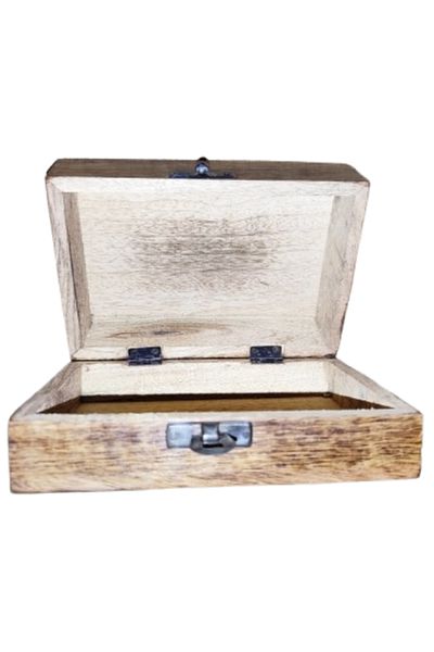 onyyapim Wooden Embroidered Owl Motif Jewelry Box