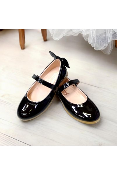 PATİK BEBE Girl's Black Color Butterfly Figured Orthopedic Ballerinas