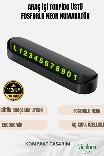 vienluna Özel Üretim Araç İçi Torpido Üstü Cam Kartı Telefon Numarası Lüks Fo...