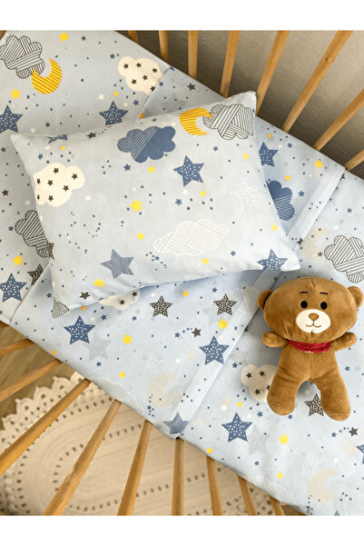 Ozz Baby طقم سرير بتصميم ليل أزرق، بسحاب، 70% قطن، 30% بولي أميد، 100x150 طقم...