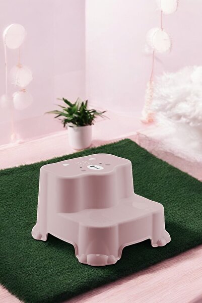 Turkco Kaydırmaz Güvenli Basamak Çift Kademeli Şirin Yüz Desenli 2 Basamaklı ...