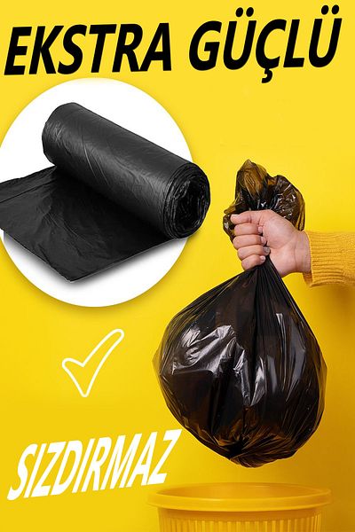Pc Premium Center Extra Strong Black Jumbo Size Garbage Bag 80X110 cm 100 Pieces