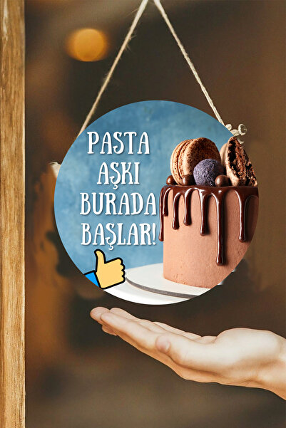 Nod Pastane Salonu Duvar, Kapı, Tek Taraflı Askılı Pano Karşılama Tabelası, Pasta Dükkanı Süsü
